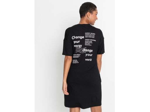 B.P.C czarna sukienka shirtowa z wiązaniem ^44/46