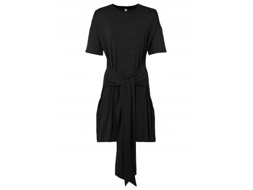 B.P.C czarna sukienka shirtowa z wiązaniem ^44/46