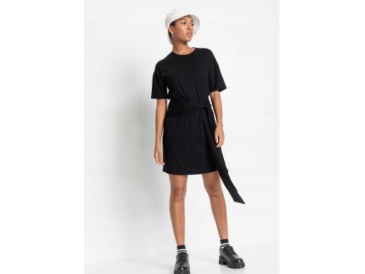 B.P.C czarna sukienka shirtowa z wiązaniem ^44/46