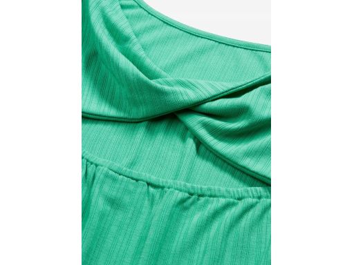 B.P.C zielona bluzka z wycięciem i wywinięciem na plecach ^36/38