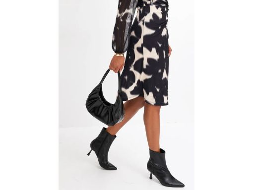 B.P.C sukienka z dżerseju z siateczkowymi rękawami z nadrukiem ^36/38