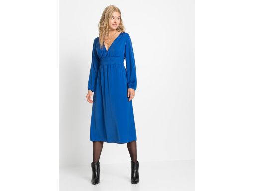 B.P.C niebieska sukienka satynowa midi r.40