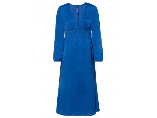 B.P.C niebieska sukienka satynowa midi r.40