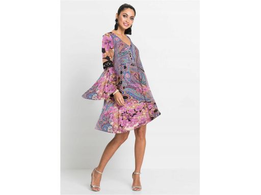 B.P.C Sukienka szyfonowa z nadrukiem ^34