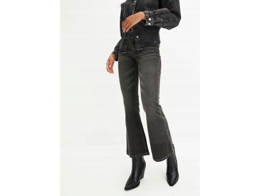 B.P.C jeansy dzwony stalowe szare miękkie ^52