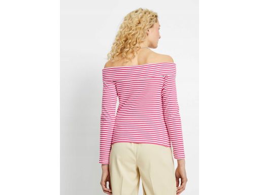 AH297 bawełniana bluzka carmen w paski ^44/46