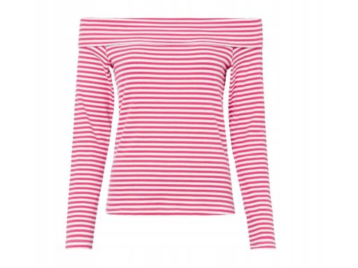 AH297 bawełniana bluzka carmen w paski ^44/46