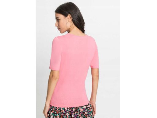 B.P.C t-shirt z wiskozy różowy 36/38.