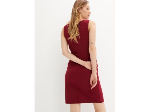 B.P.C sukienka bordowa z falbaną 40/42.