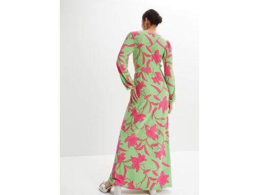 B.P.C długa kolorowa sukienka z wycięciami sexi 40/42