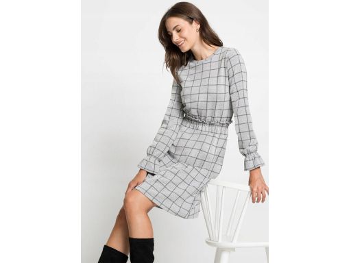 B.P.C sukienka szara w kratę 32/34.
