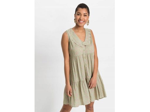 B.P.C zielona sukienka w kwiatuszki 42.