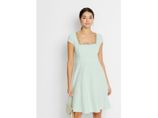 B.P.C miętowa sukienka z koronką ^32/34