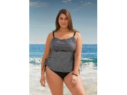 B.P.C tankini czarno-białe w paski 38.