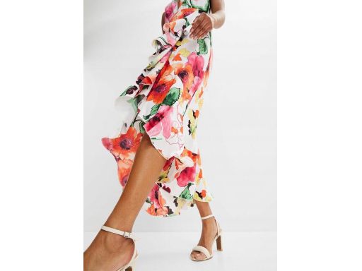 B.P.C sukienka letnia w kwiaty wiązana na szyi 40/42.