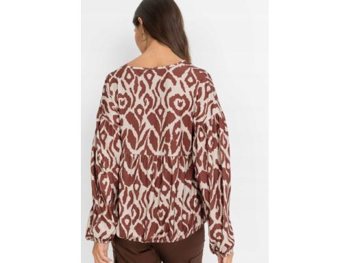 B.P.C bluzka luźna nadruk brąz r.40/42