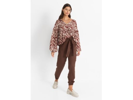 B.P.C bluzka luźna nadruk brąz r.40/42
