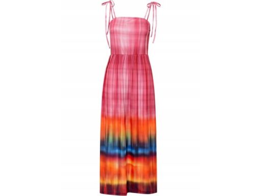 AF8879 sukienka długa nadruk batikowy r.36/38