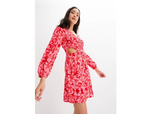B.P.C sukienka z nadrukiem wiskoza z wycięciami r.48