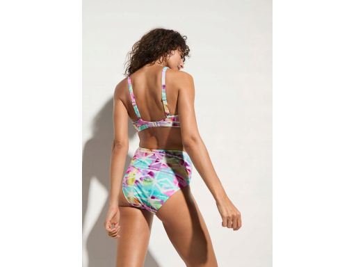 B.P.C wielokolorowe bikinni bustier z figami wysoki stan 42.