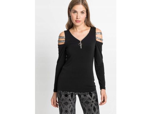 B.P.C bluzka odkryte ramiona czarna r.36/38