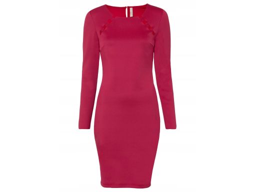 B.P.C sukienka czerwowa z wycięciami ^48/50