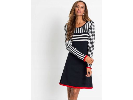 B.P.C sukienka dzianinowa z falbanami 36/38.