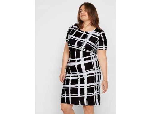 B.P.C sukienka shirtowa w kratę czarno-biała r.40/42