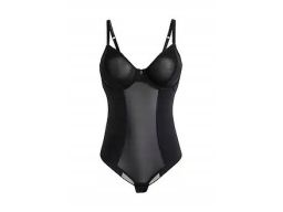 B.P.C body czarne ze stringami miękkie miseczki z fiszbiną ^80B