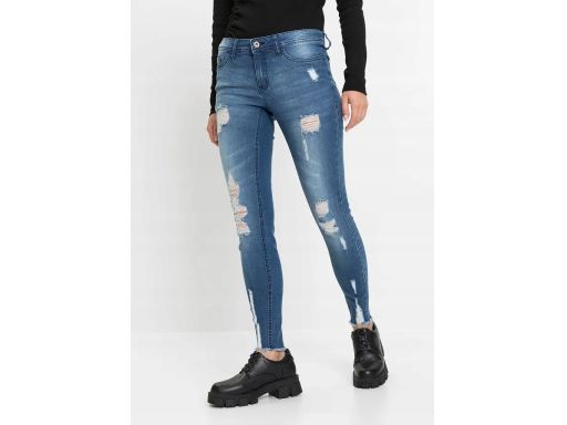 B.P.C spodnie jeansy skinny z dziurami przetarcia 40.
