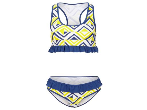 B.P.C bikini bustier z falbaną granatowo-żółte ^44
