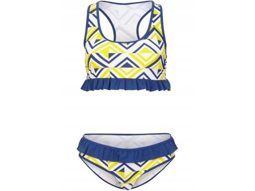 B.P.C bikini bustier z falbaną granatowo-żółte ^44