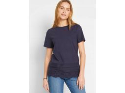 B.P.C t-shirt z haftem ażurowym ^32/34