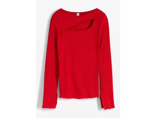 B.P.C bluzka z wycięciem czerwona prążkowana r.44/46