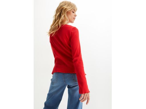 B.P.C bluzka z wycięciem czerwona prążkowana r.44/46