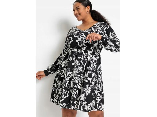B.P.C Czarno-biała sukienka we wzory ^36/38