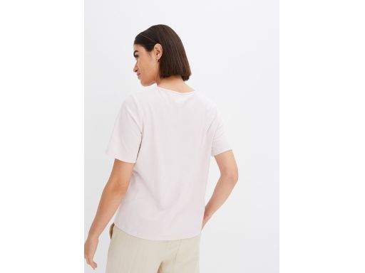 B.P.C t-shirt jasny fiolet z koronką r.44/46