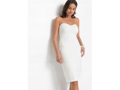 AF3884 koronkowa sukienka bez ramiączek 36/38.