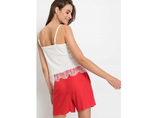 B.P.C top śmietanka z koronką i wiązaniem r.44/46