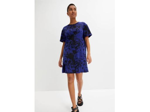 B.P.C. sukienka shirtowa granatowo czarna w ciapki ^32/34