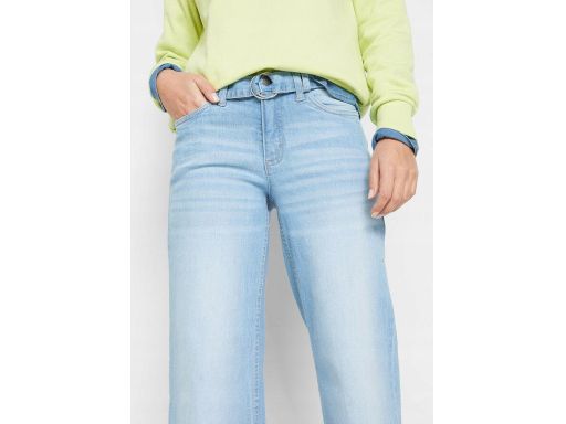 B.P.C spodnie damskie jeans szerokie nogawki postrzępione ^46