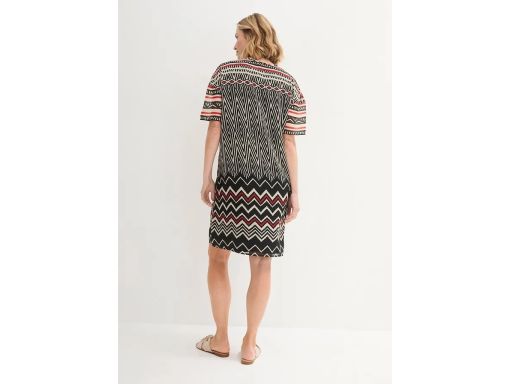 B.P.C. sukienka we wzory szyfonowa r.50