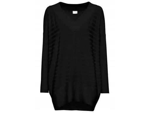 B.P.C sweter damski czarny dłuższy tył 36/38.