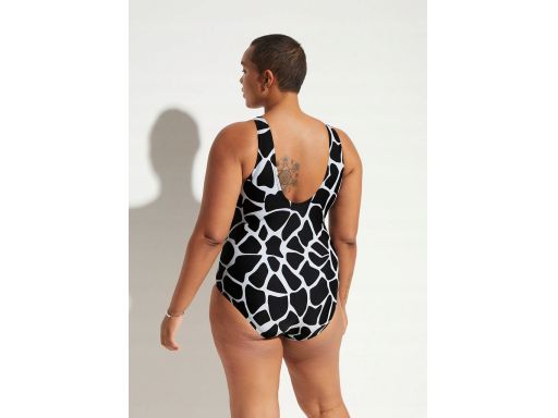 B.P.C kostium kąpielowy czarny w białe wzory r.46