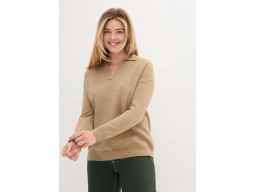 B.P.C sweterek z kołnierzykiem brudny beż ^40/42