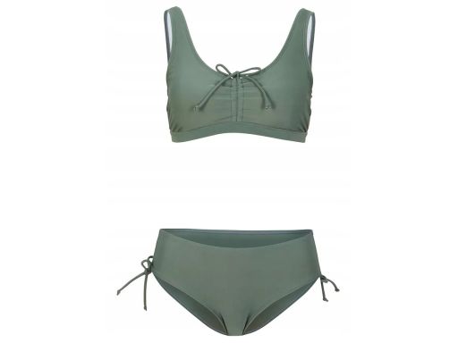B.P.C oliwkowe bikini z figami z marszczeniem ^38