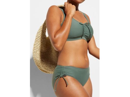 B.P.C oliwkowe bikini z figami z marszczeniem ^38