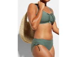 B.P.C oliwkowe bikini z figami z marszczeniem ^38