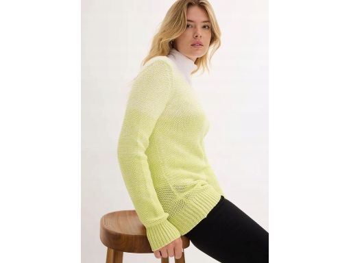 B.P.C sweter ombre biało-żółty ^52/54