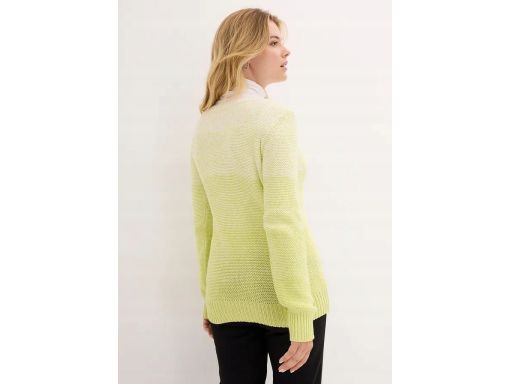 B.P.C sweter ombre biało-żółty ^52/54